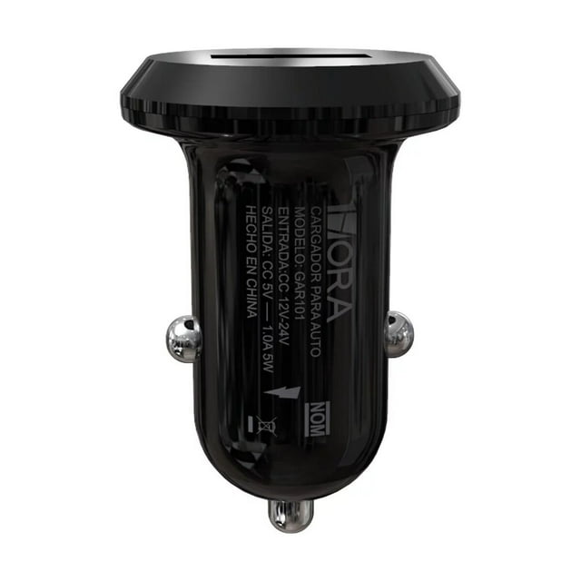 Cargador USB Automóvil 1.5A Sencillo 1Hora Negro