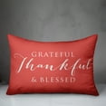 thumbnail image 2 of Creative Products Grateful Thankful Blessed Coral 14x20 Indoor / Outdoor Pillow, 2 of 2