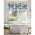 thumbnail image 6 of Crab Coastal Christmas Kitchen Valances for Windows Teal Green Red Starfish Valance Curtains&nbsp; for Kitchen /Living Room/Bedroom/ Bathroom Decor, 54"x18 " ,Rod Pocket 1 Panel,, 6 of 8