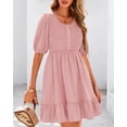 thumbnail image 4 of Vestido BTFBM Spring Empire Cintura para Mujer 2025 Verano Rosa, 4 of 9