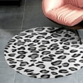 thumbnail image 4 of Snow Leopard Round Carpet Circle Rug Outdoor Patio Area Rug Washable Large Area Rugs Hallway Room Decor Fitness Mats, 4 of 8