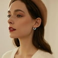 thumbnail image 2 of Owl/Hummingbird/Butterfly/Animal Moss Agate Hoop Earrings 925 Sterling Silver Vintage Moss Agate Hoop Earrings for Birthday Women Gifts, 2 of 10