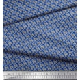 thumbnail image 2 of Soimoi Blue Cotton Duck Fabric Spiral & Stripe Geometric Fabric Prints By Yard 42 Inch Wide, 2 of 3