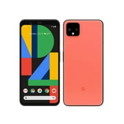 Angle View: Google Pixel 4, Sprint Only | Orange, 128 GB, 5.7 in Screen | Grade A