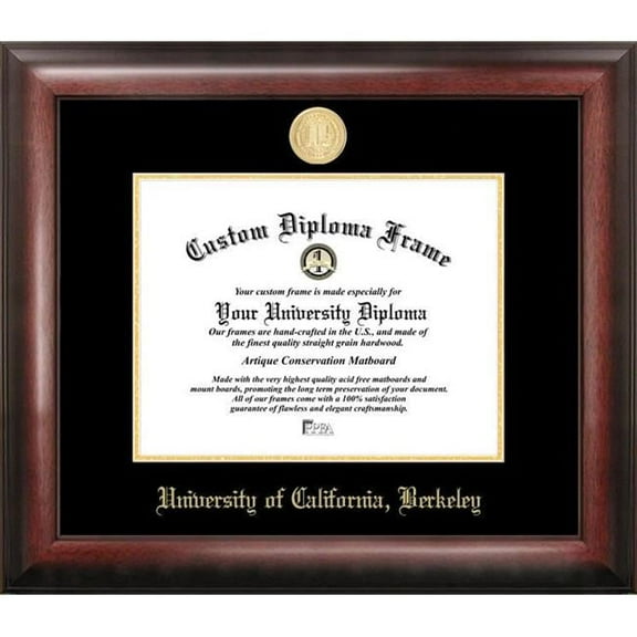 Campus Images CA945GED-1185 11 x 8.5 in. University of California Berkeley Gold Embossed Diploma Frame - Satin Mahogany