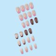 thumbnail image 3 of FCOGIN Medium Coffin, 24 Pieces, Pink, Brown, Gradient, Glitter, Acrylic False Nail, Press on Nail, 3 of 5