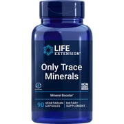 Life Extension Only Trace Minerals, a daily dose of zinc, chromium, boron, copper, manganese, vanadyl sulfate, gluten-free, non-GMO, vegetarian, 90 capsules
