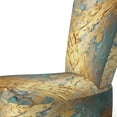 thumbnail image 4 of Designart "Exquisite Evening Glow Vintage Gold On Teal I" Upholstered Modern Geometric Accent Chair and Modern & Contemporary Arm Chair - Multiple Color & Pattern, 4 of 7