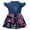 A Navy Blue, variant on Aislor Toddler Kids Girls Sleeveless Denim Floral Pleated Swing Dress with Belt Princess Dress Size 2-14 A Navy Blue 8
