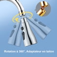 thumbnail image 3 of Hongchun Rotating Aerator Faucet Nozzle Sprayer Kitchen Sink, Swivel Water Saver for Faucet Head Extension, 3 of 5