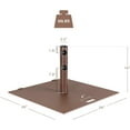 thumbnail image 2 of QISHENSHUI 50LBS Patio Umbrella Base, Portable Outdoor Umbrella Base Stand, 24 Inches Square Umbrella Base Holder with 2 Tightening Knobs & 2 Wheels, Suitable for Backyard, Deck, Poolside, (Brown), 2 of 9