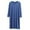 Blue, variant on Mens Pjs Sets Male Solid Color Long Sleeve Round Neck Nightdress Robe Homewear Blue L