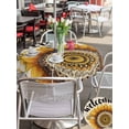 thumbnail image 5 of Outdoor Tablecloth with Umbrella Hole for Patio/Picnic/Party/Camping, Welcome Waterproof Table Cloth Round Cover Washable, Summer Sunflowers Bohemia Floral Rustic Beige (Dia 54"), 5 of 8