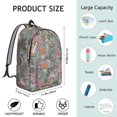 thumbnail image 5 of Mushroom and Vine Blue Pattern Backpack for School, Cute School Bag with Adjustable Shoulder Straps and Padded Back, 15.7"x11.8"x5.5", 5 of 5