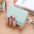 thumbnail image 1 of Cartera femenina estilo estudiante de secundaria billetera pequeña corta moda Mini monedero plegable de tres usos tarjetero femenino, 1 of 5