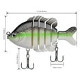 thumbnail image 2 of Bassdash SwimPanfish Multi Jointed Panfish Bluegill Swimbaits Hard Topwater Bass Lures Fishing Lure Crank Saltwater 3.5in/0.85oz, 2 of 5
