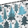 thumbnail image 2 of Rideau de Douche pour Salle de Bain Xmas Forêt Rustique Ferme Triangle Arbre Rideaux de Douche Imperméables Cool Crochets de Rideaux de Salle de Bain Inclus,72x72 Pouces, 2 of 5