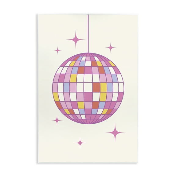 Stupell Industries Pastel Disco Ball Entertainment Painting Unframed Art Print Wall Art, 10 x 15