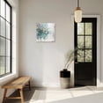 thumbnail image 2 of ZHONGYUTONG Teal Dandelion Canvas Wall Art Grey White Flower Pictures Print Rustic Neutral Floral Painting for Bathroom Decor Framed (12.00" x 12.00"), 2 of 5