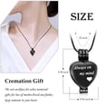 thumbnail image 2 of Heart Necklace that Opens inside Keepsake Cremation Jewelry for Ashes Holder Necklace Lockets for Human Pet Ashes Memorial Jewelry - Always on My Mind, 2 of 4