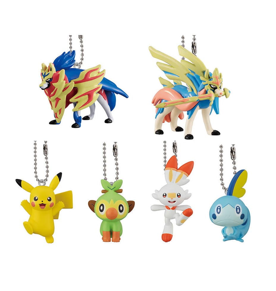 Pikachu Latias Latios & more ALL 8 Pokemon Rubber Mascot 7 Keychain Set 