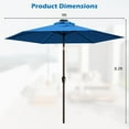 thumbnail image 2 of Costway 9FT Patio Solar Umbrella LED  Steel Tilt W/ Crank Blue, 2 of 8