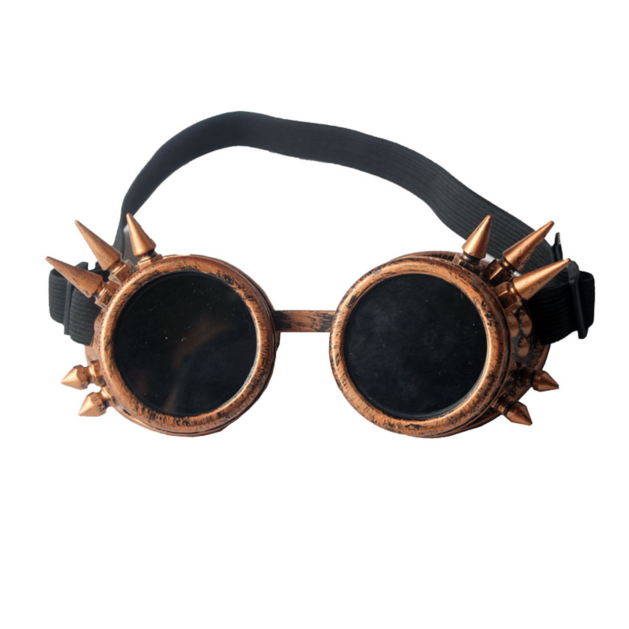 Black Pilot Cyber Goggles Steampunk Glasses Vintage Retro Old School Goggles 