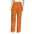 thumbnail image 3 of Uemuo Orange Glitter Pattern Women's Wide Leg Palazzo Lounge Pants with Pockets Light Weight Loose Comfy Casual Pajama Pants-Medium, 3 of 9
