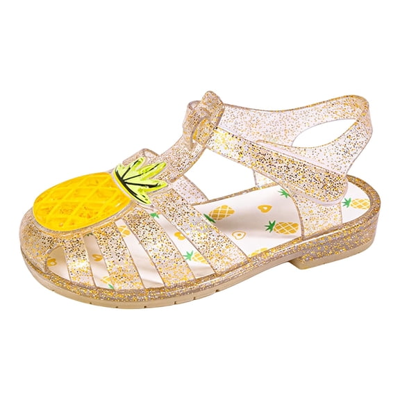 WERYOUNG Cute Cartoon Jelly Sandals For Girls Fruit Graphic Casual Shoes For 3-10 Outdoor Play Comfortable Footwear