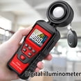 thumbnail image 3 of Xingzhi Light Meter Dust  Cover Button Portable Digital Illuminometer Skidproof Test Meters Detection Electrician Household Red 1, 3 of 8