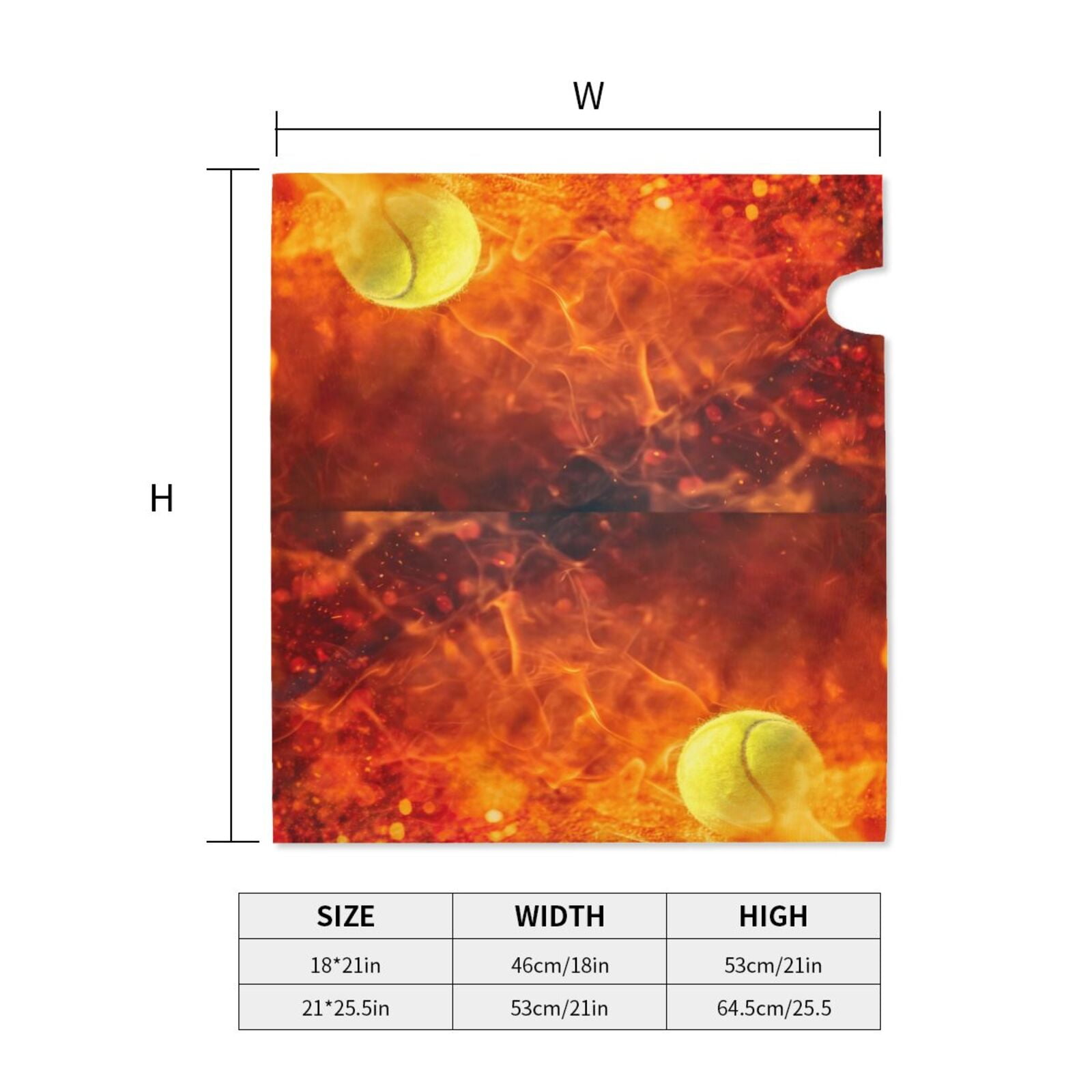 Vsdgher Tennis Ball In Fire Mailbox Cover Magnetic Mailbox Wraps Post Letter Box Cover for Garden Yard Home Decor 2 Sizes-21x18 in