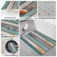 thumbnail image 6 of Farmhouse Teal Orange Bath Mat 3 Piece Bathroom Rug Set, Country Vintage Wooden Non Slip Bath Rug Contour Mat and Toilet Lid Cover, Absorbent Shower Mats Soft Bath Rugs and Mats Sets, 6 of 8
