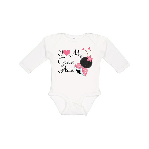 Inktastic I Love My Great Aunt Girls Long Sleeve Baby Bodysuit