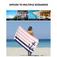 thumbnail image 5 of Anchor Pink Towel Set of 3, Soft Microfiber Bath Towels, Hand Towel, Washcloths, Modern Navy Blue White Striped Nautical Quick-Dry Absorbent Towels for Bathroom Kitchen Hotel Beach Gym Spa, 5 of 7