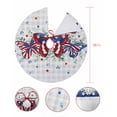 thumbnail image 7 of 4th of July Butterfly Christmas Tree Skirt 36 Inches Large Christmas Skirt Tree, Blue Red Star Grey Plaid Botanical Tree Skirt Christmas Decorations for Fireplace Party Holidays Indoor Outdoor, 7 of 7