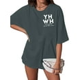 thumbnail image 3 of KimSoong Oversized Shirts for Women Christian YHWH Letter Print Tee Vintage Jesus Faith Inspirational Casual Tee Tops, 3 of 5