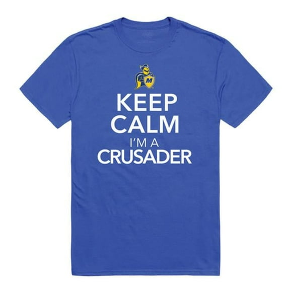 Madonna University Crusaders Keep Calm Short Sleeve T-Shirt, Royal - Large