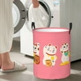 thumbnail image 4 of Picia Cute Cat Large Laundry Basket, Waterproof, Freestanding Laundry Hamper, Collapsible Tall Clothes Hamper with Extended Handles-Small, 4 of 8