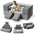 thumbnail image 1 of QinaQin Sofá modular infantil de espuma para toddlers y niños, con cojines desmontables, convertible para leer, jugar y dormir en recámara o cuarto de juegos, 1 of 8