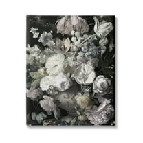 Stupell Industries Classical Busy Flower Bouquet Arrangement Vintage Ornate Vase, 24 x 30, Design by Angela McQueen