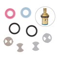 thumbnail image 2 of 8pcs Ceramic Disc Silicon Washer Insert Turn Replacement Accessories Tools set for 1/2" Quarter Turn Tap Cartridges Valves, 2 of 4