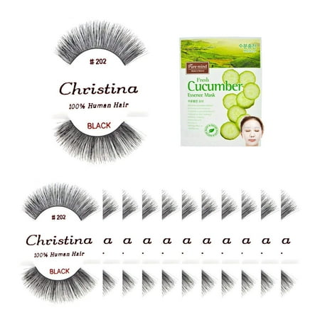 12 packs #202 100% Human Hair Fake Eyelashes, The best guaranteed quality lashes available in the eyelash market. By (Best 12 Subs On The Market)