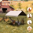 thumbnail image 3 of Kselythan Metal Chicken Coop,Chicken Run Pen for Yard with Cover,Outdoor Metal Portable Chicken Cage with 4 Door and 1 Window for Outside Duck Rabbit Hen,Portable Poultry Cage for Outdoor Backyard, 3 of 8