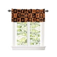 thumbnail image 3 of Halloween Pumpkin Skull Ghost Spiders Window Treatment Panel for Living Room Bathroom BedroomBlack Cat Bat on Orange Horror Theme Window Treatment Drapes for Bedroom Laundry Room Farmhouse 54x18in, 3 of 7