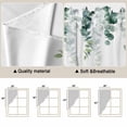 thumbnail image 5 of Daisy Eucalyptus Swag Curtains for Kitchen/Bedroom/Living Room, Farmhouse Weeping Botanical Scalloped Curtains 63 Inch Long, Rod Pocket Window Swag Topper Curtains Valances 2 Panels Set 36"x63", 5 of 8
