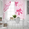 thumbnail image 5 of Valentine's Day Blackout Curtains for Bedroom/Living Room, Pink Bows Romantic Love Heart Thermal Insulated Kitchen Drapes with Grommets, Light Blocking Window Treatment, 2 Panels 52" x 72", 5 of 7