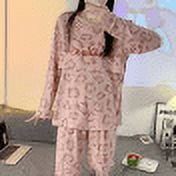 Maternity Nursing Pajama Set with Easy Access Nursing Cotton Polyester Contrast Print