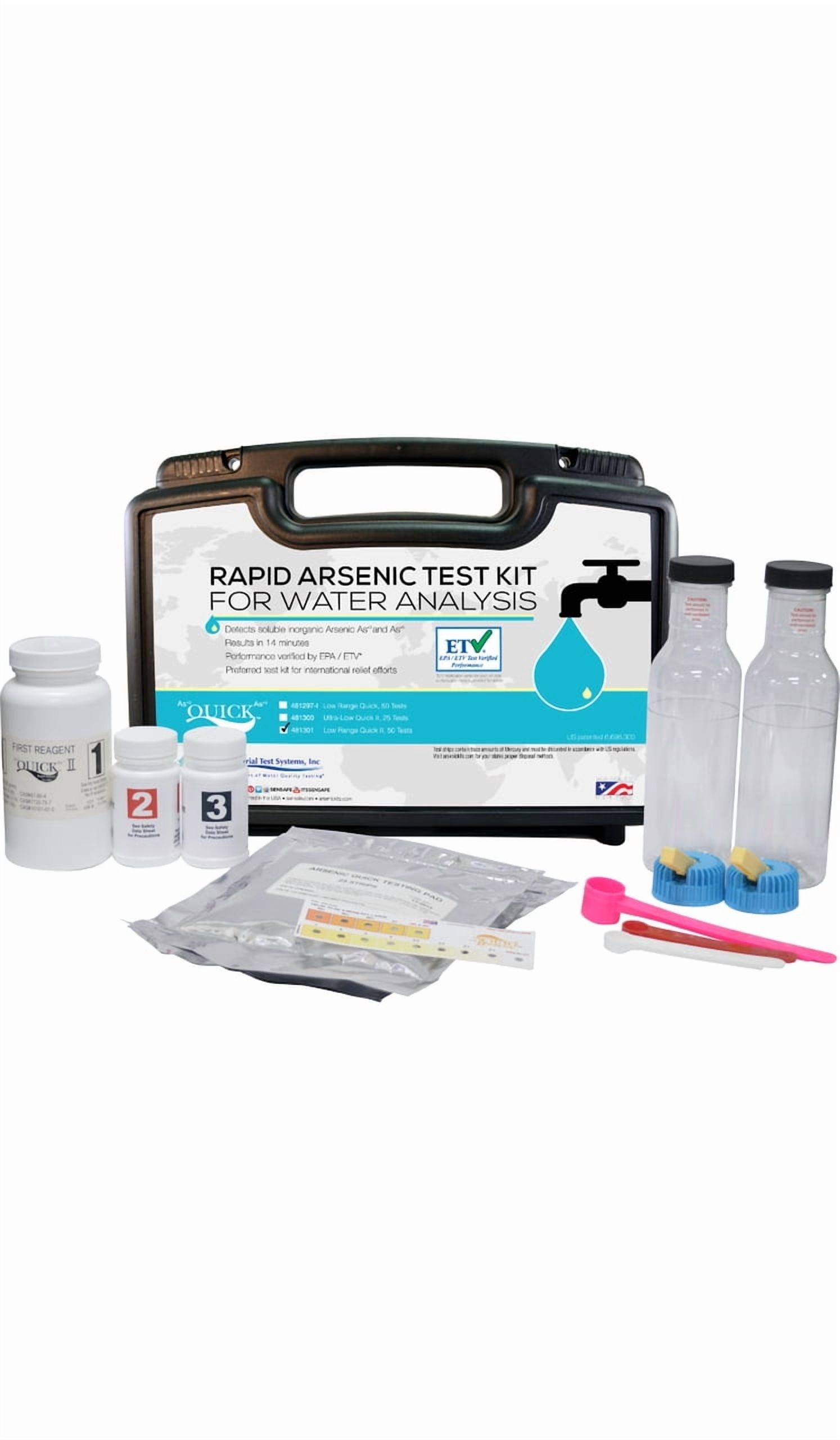 Industrial Test Systems Quick 481396 Arsenic for Water Quality Testing, 100 Tests, 12 Minutes Test Time