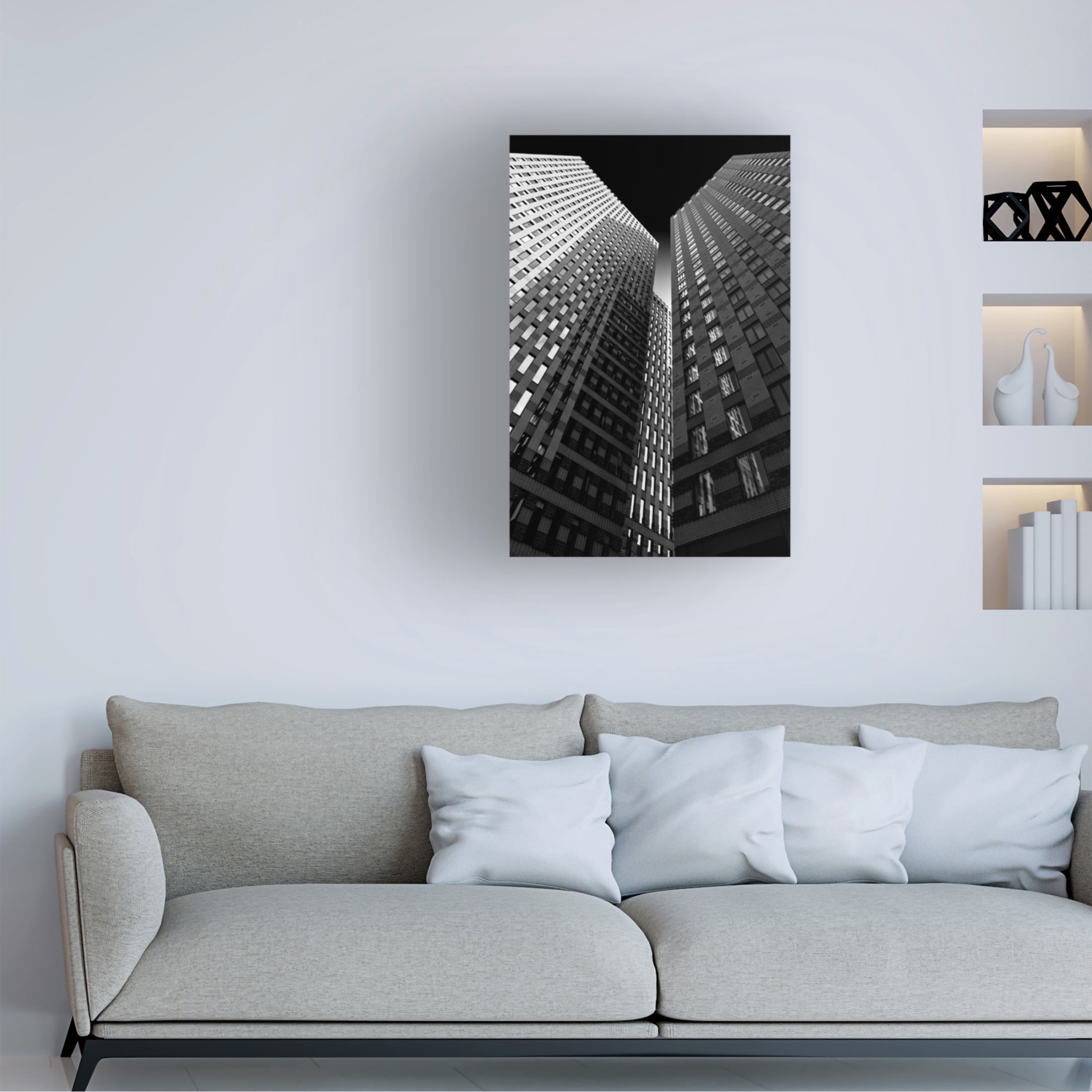 Canvas Wall Art - Greetje van Son 'Between Giants' Wall Art for Living Room, Bedroom, or Office Décor by Trademark Fine Art - 12 x 19 Inches