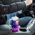 thumbnail image 4 of Yayeee 40oz Stainless Steel Tumbler with Straw and Handle Double-Wall Insulated Travel Water Bottle, Purple Digital Art, 4 of 8